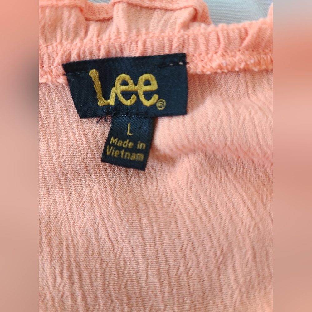 Lee Orange Ruffled Bell Sleeve Blouse - Picture 6 of 7